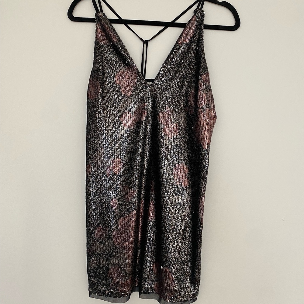 Free people sequin slip dress